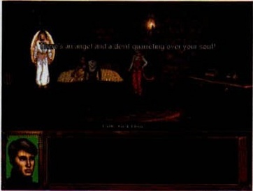 Captură: „There's an angel and a devil quarreling over your soul?"