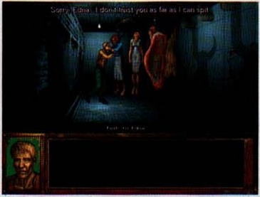 Sus: „Iar ai lăsat deschisă ușa la frigider, vrei să se dezghețe?" — captura: „Sorry Edna, I don't trust you as far as I can spit."