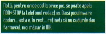 Caseta verde „Notă:" din colțul din dreapta jos al paginii