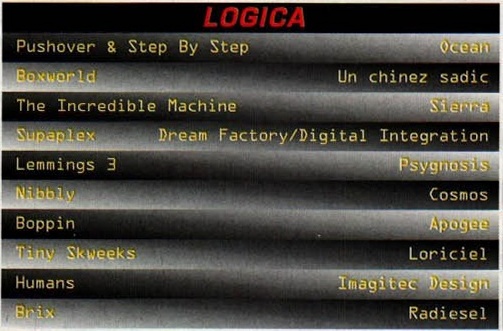 Tabelul categoriei LOGICA