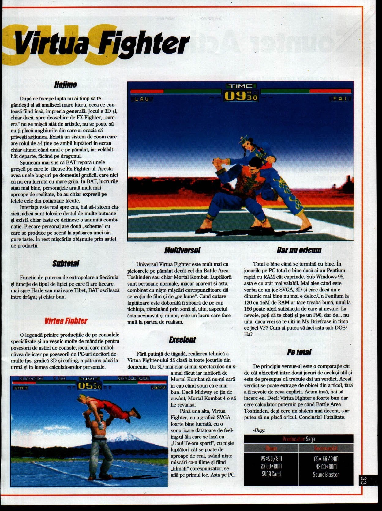Numărul 7, pagina 35 — VERSUS — Battle Area Toshinden vs. Virtua Fighter