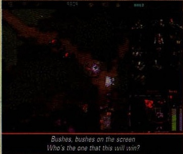 Bushes, bushes on the screen / Who's the one that this will win?