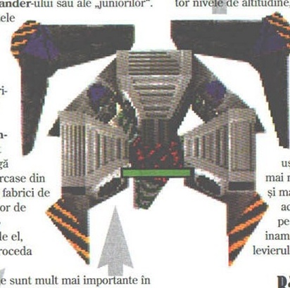 Randare a unui robot, decupată neregulat în mijlocul paginii 29; textul revistei curge în jurul ei, așa că dreptunghiul care cuprinde tot desenul prinde inevitabil cuvinte din coloanele vecine.