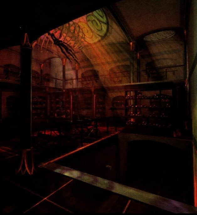 Biblioteca. Vitralii, raze colorate, atmosfera gasesti la tot pasul