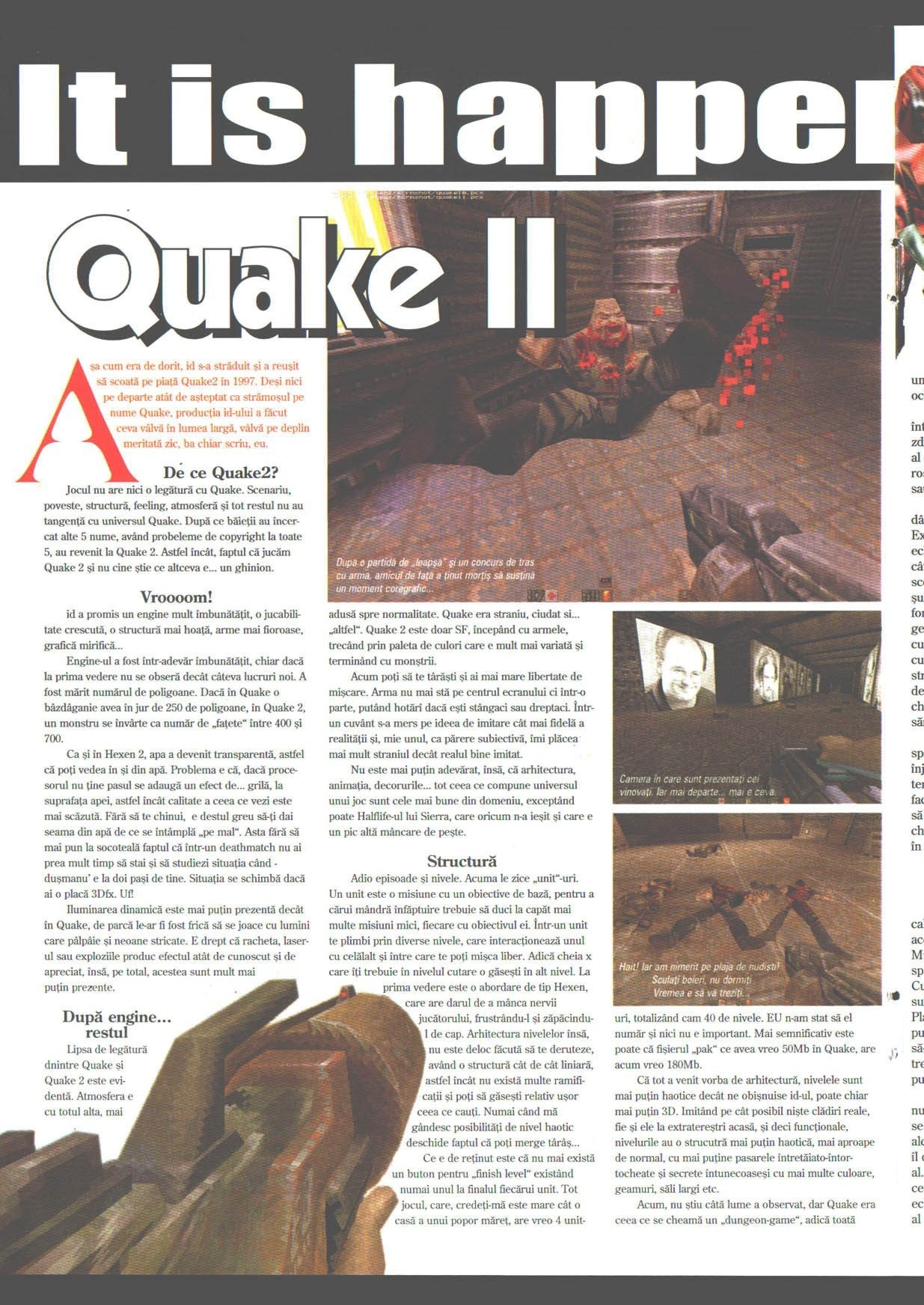 Numărul 8, pagina 24 — Quake II — It is happening again! am zis!