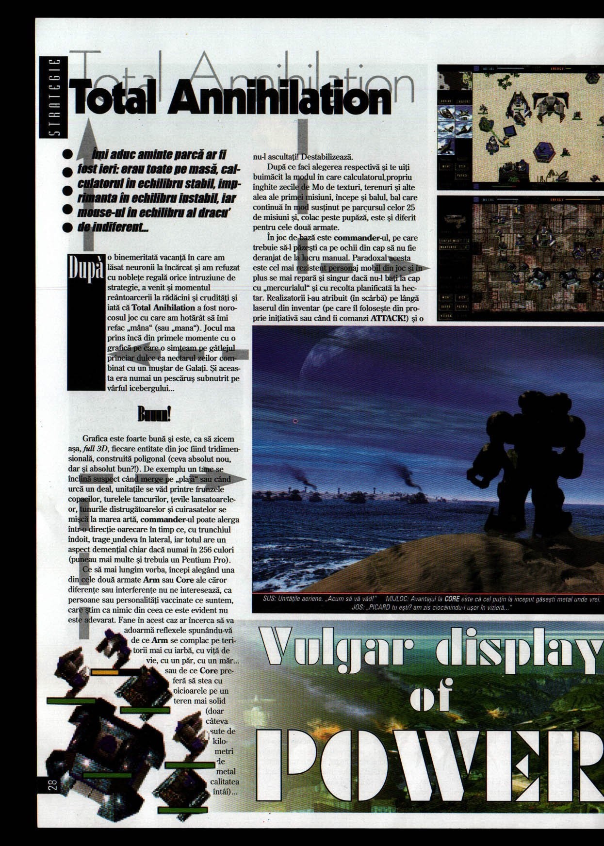 Numărul 8, pagina 30 — Total Annihilation — Vulgar display of POWER