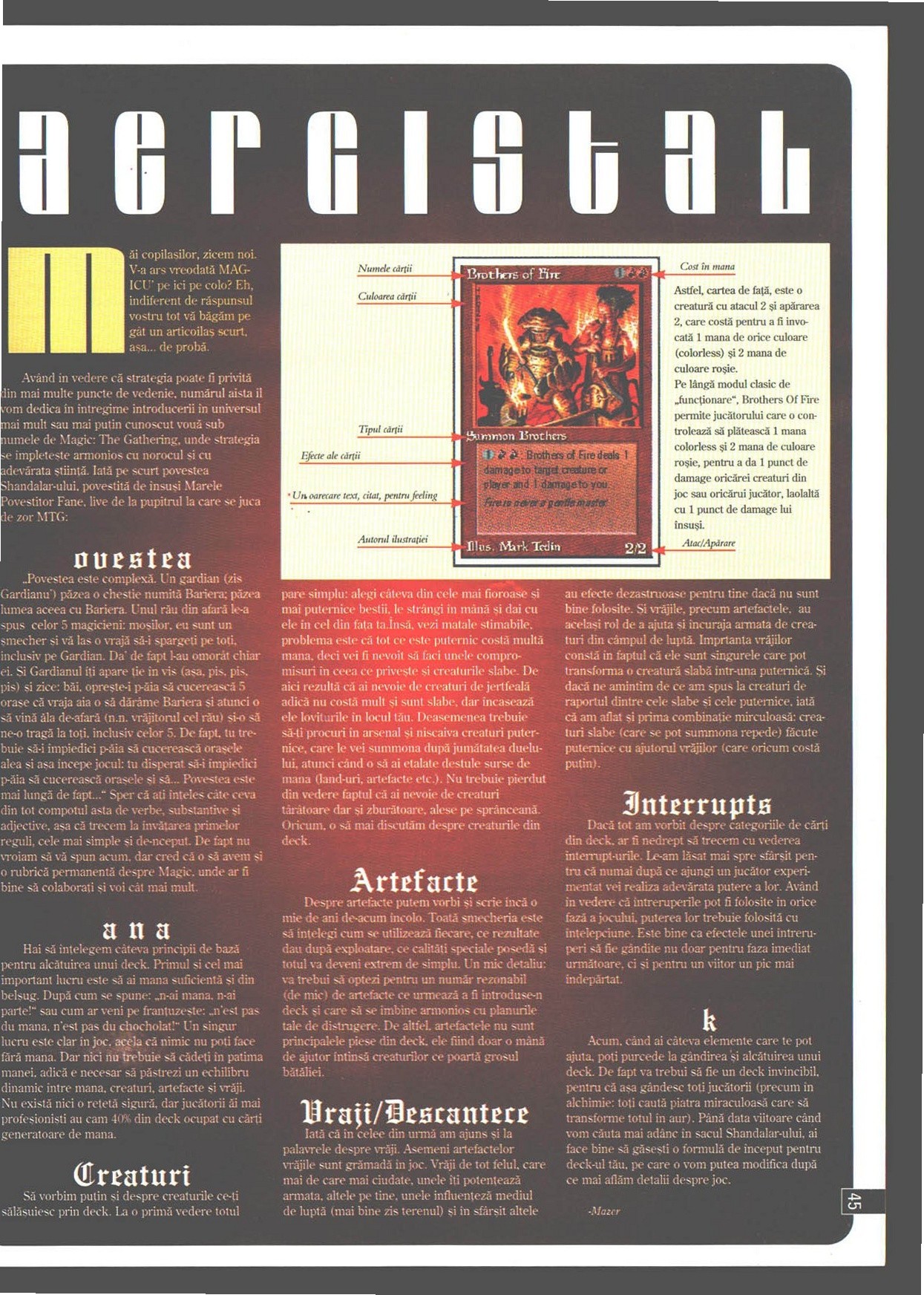Numărul 8, pagina 47 — Aergistal — Magic: The Gathering