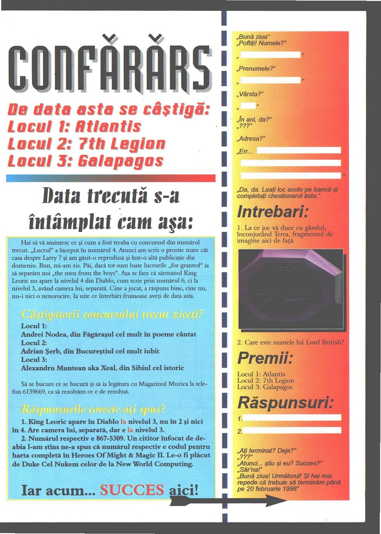 Numărul 8, pagina 49 — Confărărs (concurs)