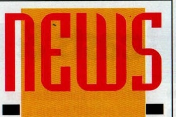 Bannerul rubricii: cuvântul „news” cules roșu peste un pătrat portocaliu, cu bara neagră de dedesubt