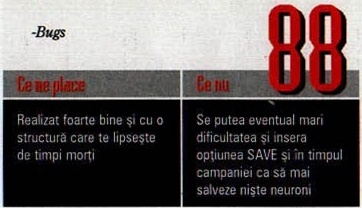 Nota finală — 88 — și caseta „Ce ne place” / „Ce nu”; în colțul din stânga-sus al decupajului intră și semnătura „-Bugs”