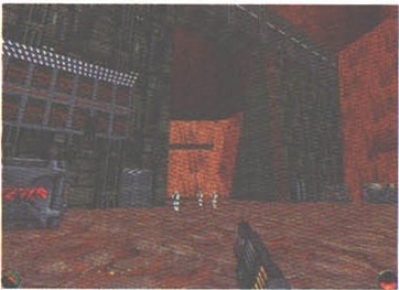 Al doilea screenshot din coloana din stânga: hală industrială roșiatică, cu două siluete mici