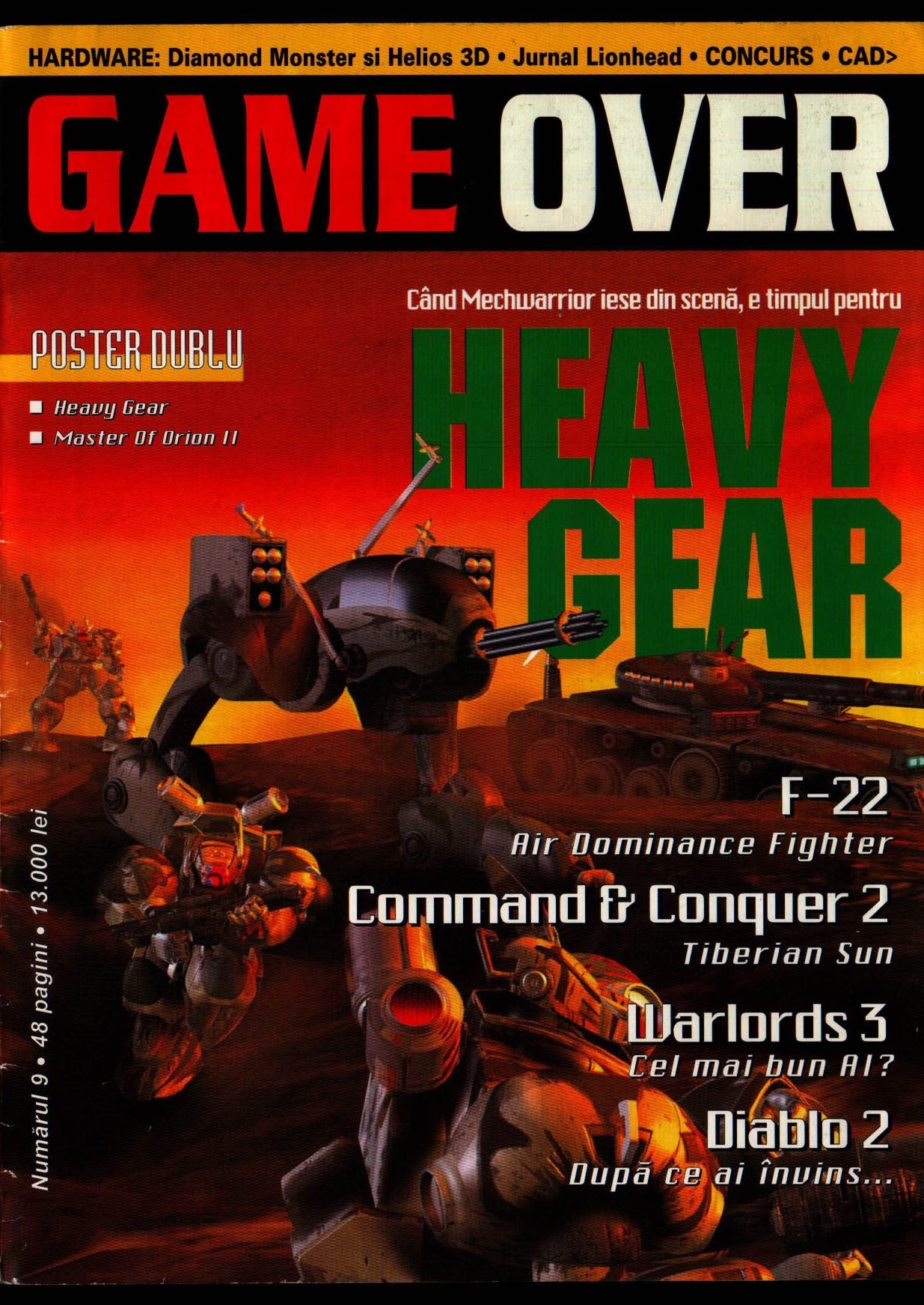 Numărul 9, pagina 1 — Coperta 1 (Heavy Gear)