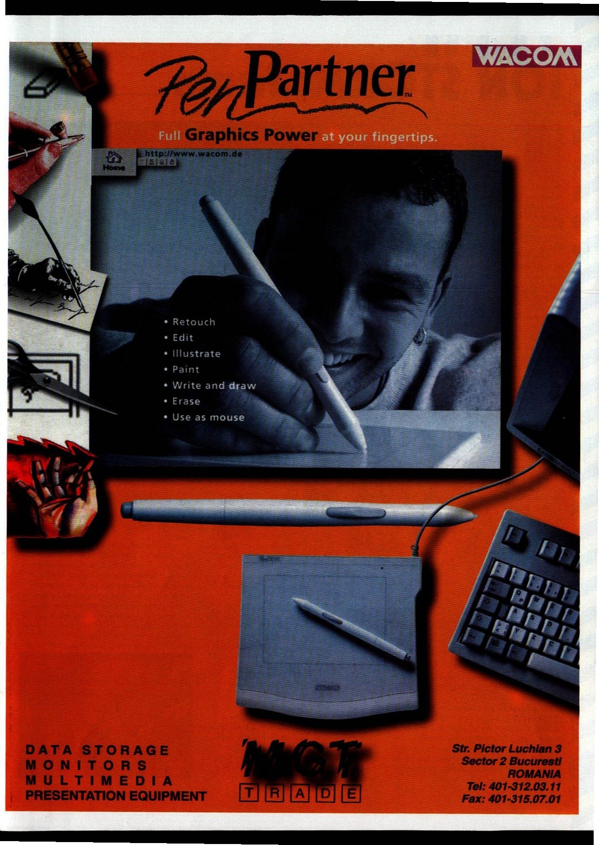 Numărul 9, pagina 5 — WACOM PenPartner / M.G.T. Trade (reclamă)