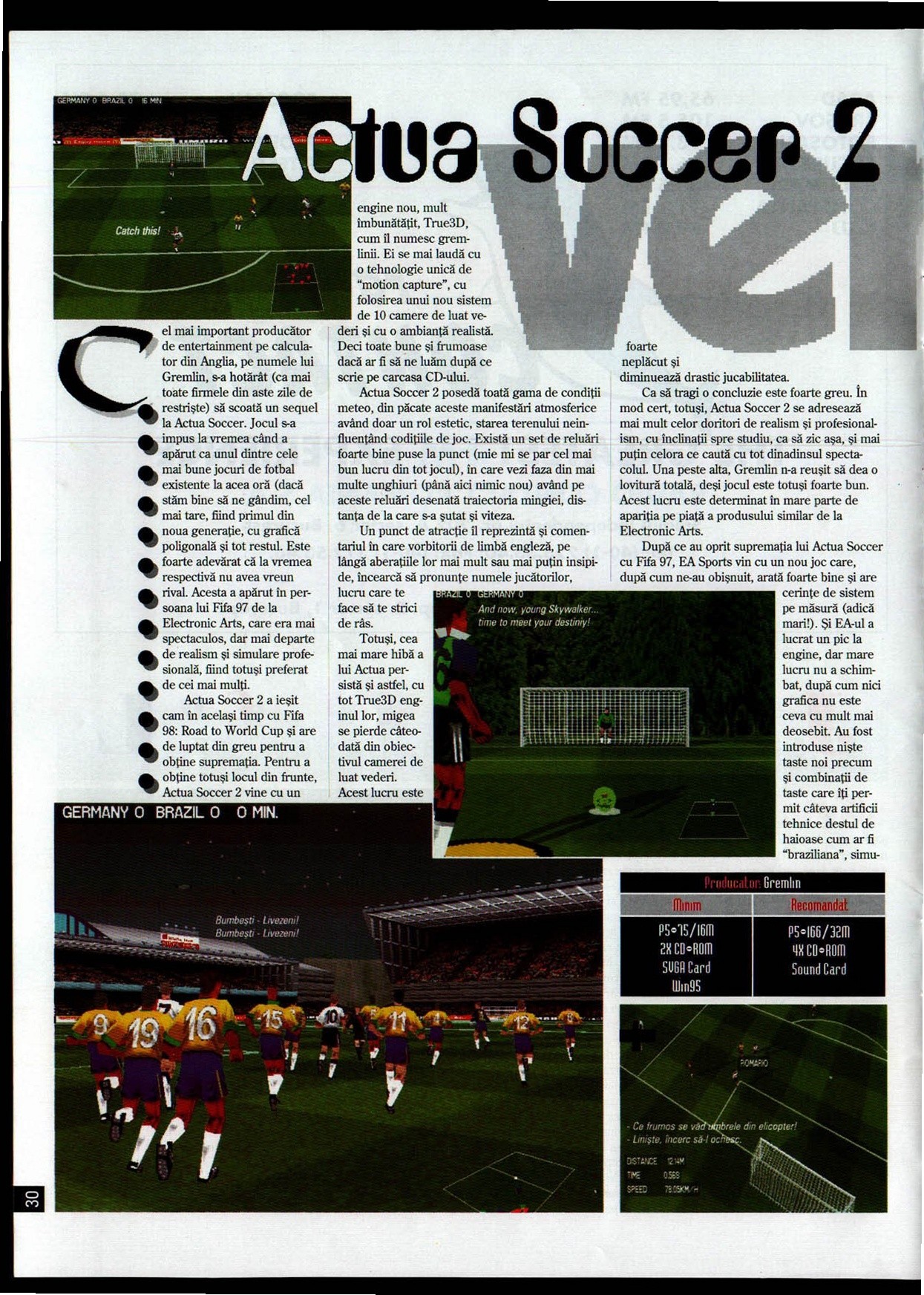 Numărul 9, pagina 32 — Versus: Actua Soccer 2 / FIFA 98: Road to World Cup