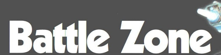Titlul cover story-ului, cules alb pe fond negru: „Battle Zone”