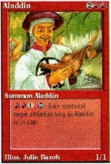Galeria din josul paginii, rândul de sus, cartea 4: „Aladdin” (Summon Aladdin), ilustrație de Julie Baroh