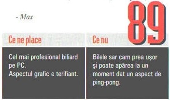 Nota finală — 89 — și caseta „Ce ne place” / „Ce nu”