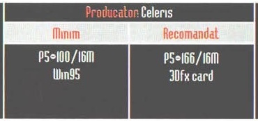 Caseta de specificații din capul paginii: „Producator: Celeris”, cu coloanele „Minim” și „Recomandat”