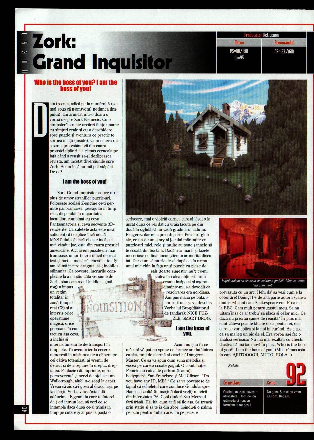 Numărul 10, pagina 42 — Zork: Grand Inquisitor
