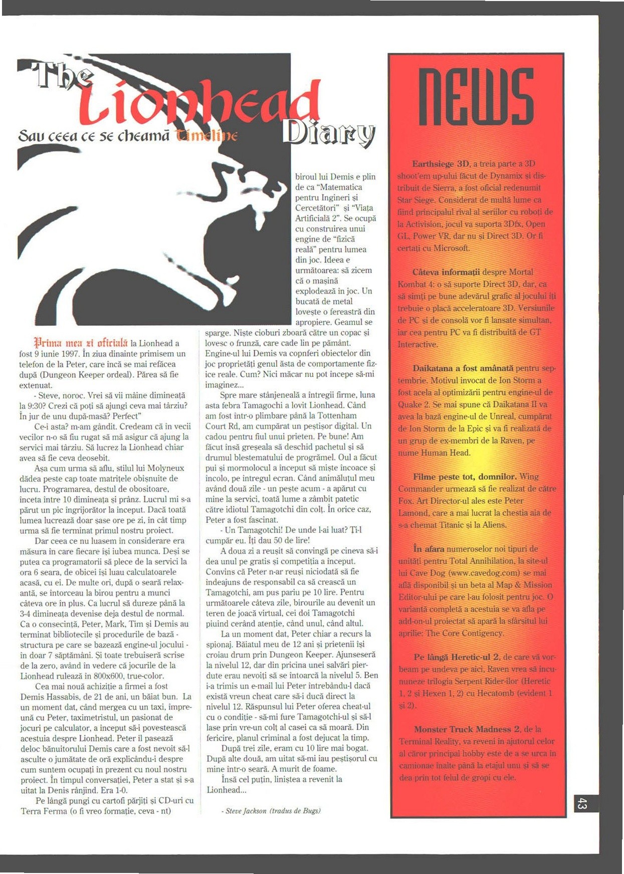 Numărul 10, pagina 45 — News