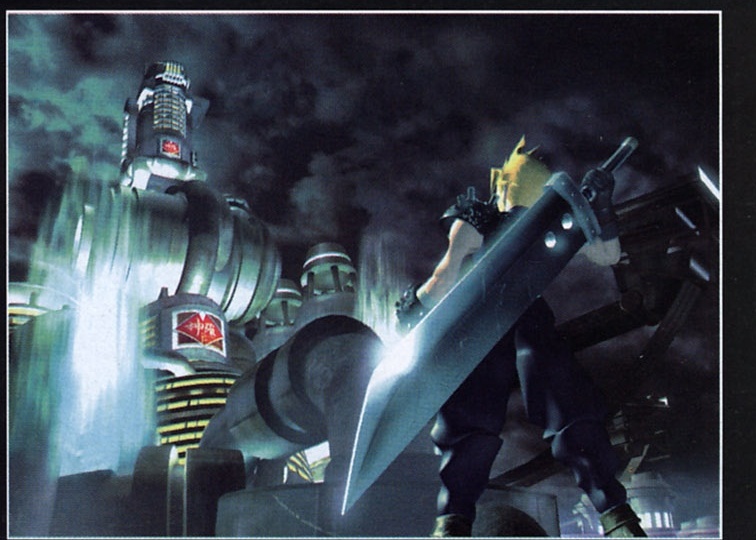 Ilustrația Final Fantasy VII din colțul din dreapta sus al paginii de sumar (fără legendă tipărită)