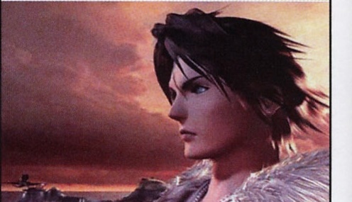 Screenshot Final Fantasy 8: prim-plan cu un personaj pe un cer de apus