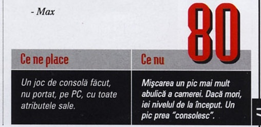 Score Board: 80, cu caseta „Ce ne place” / „Ce nu”