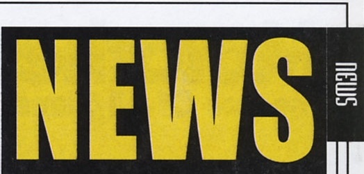 Capul rubricii „NEWS”, galben pe negru, cu tab-ul vertical „news” din marginea exterioară