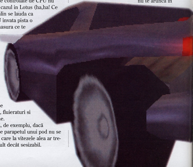 Randare mare a unei mașini violet, fără chenar, ieșind în bordură pe marginea de jos și pe cea din dreapta a paginii