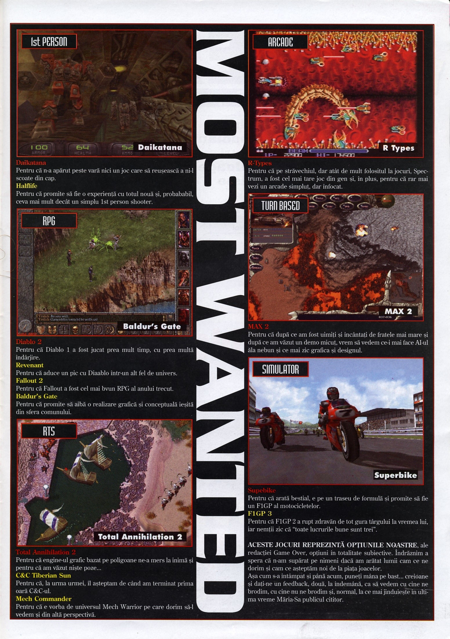 Numărul 11, pagina 47 — Most Wanted