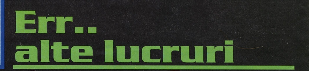 Bandă decorativă verde cu textul "Err.. alte lucruri"