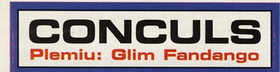 Banerul concursului: „CONCULS" cu subtitlul „Plemiu: Glim Fandango"