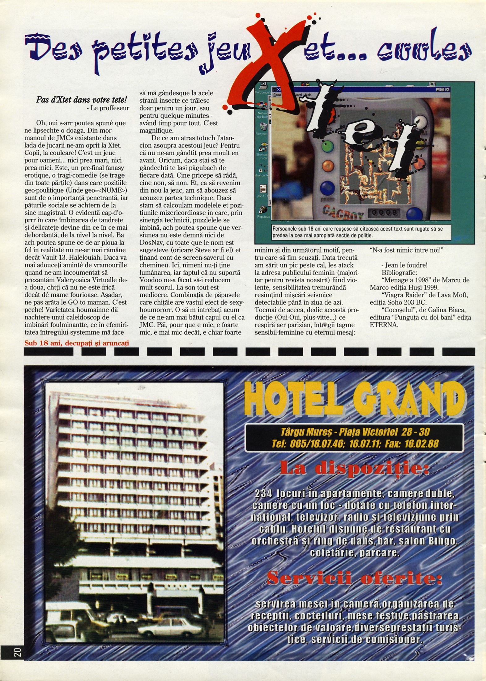 Numărul 12, pagina 22 — Hotel Grand, Targu Mures (ad)