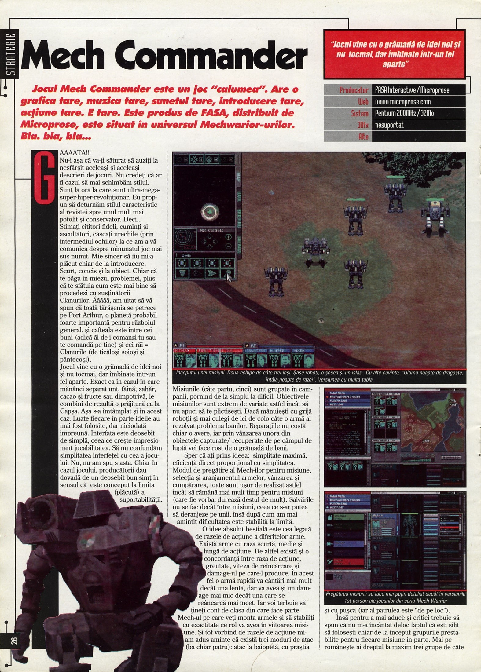 Numărul 12, pagina 28 — Mech Commander