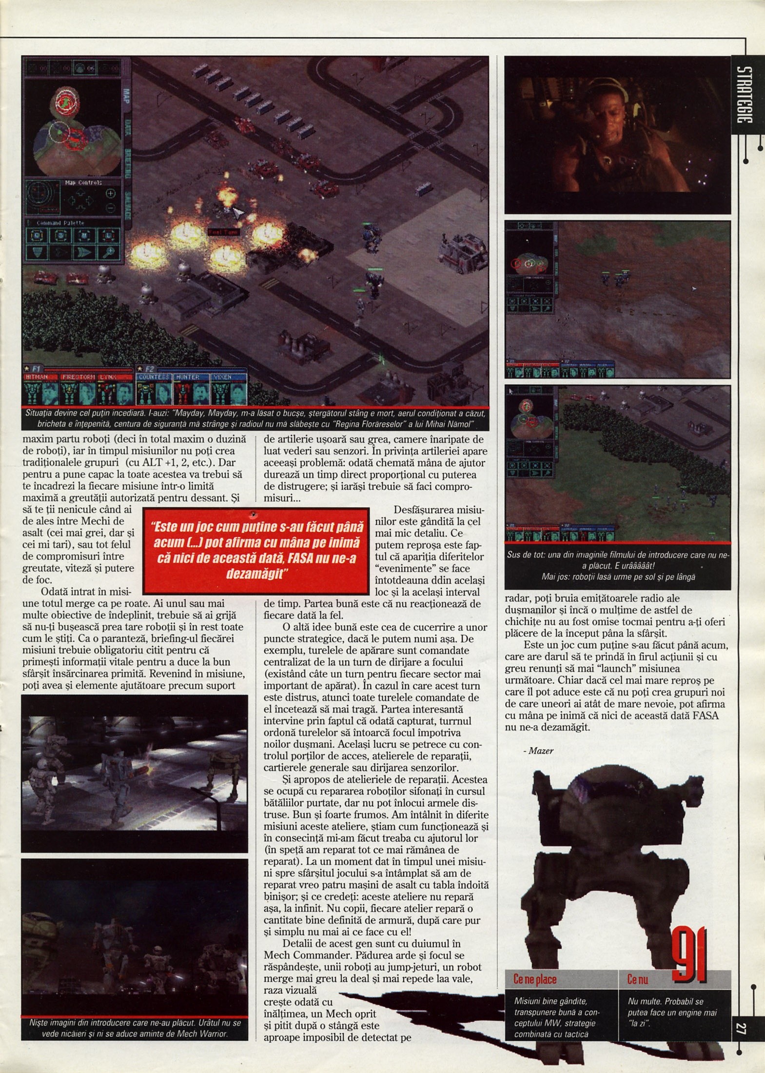 Numărul 12, pagina 29 — Mech Commander