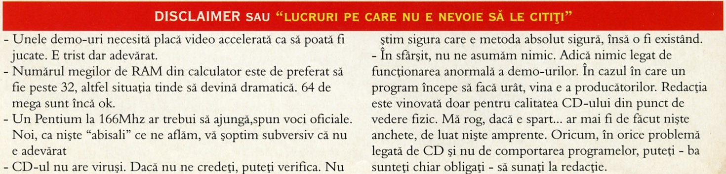 DISCLAIMER SAU "LUCRURI PE CARE NU E NEVOIE SĂ LE CITIȚI"