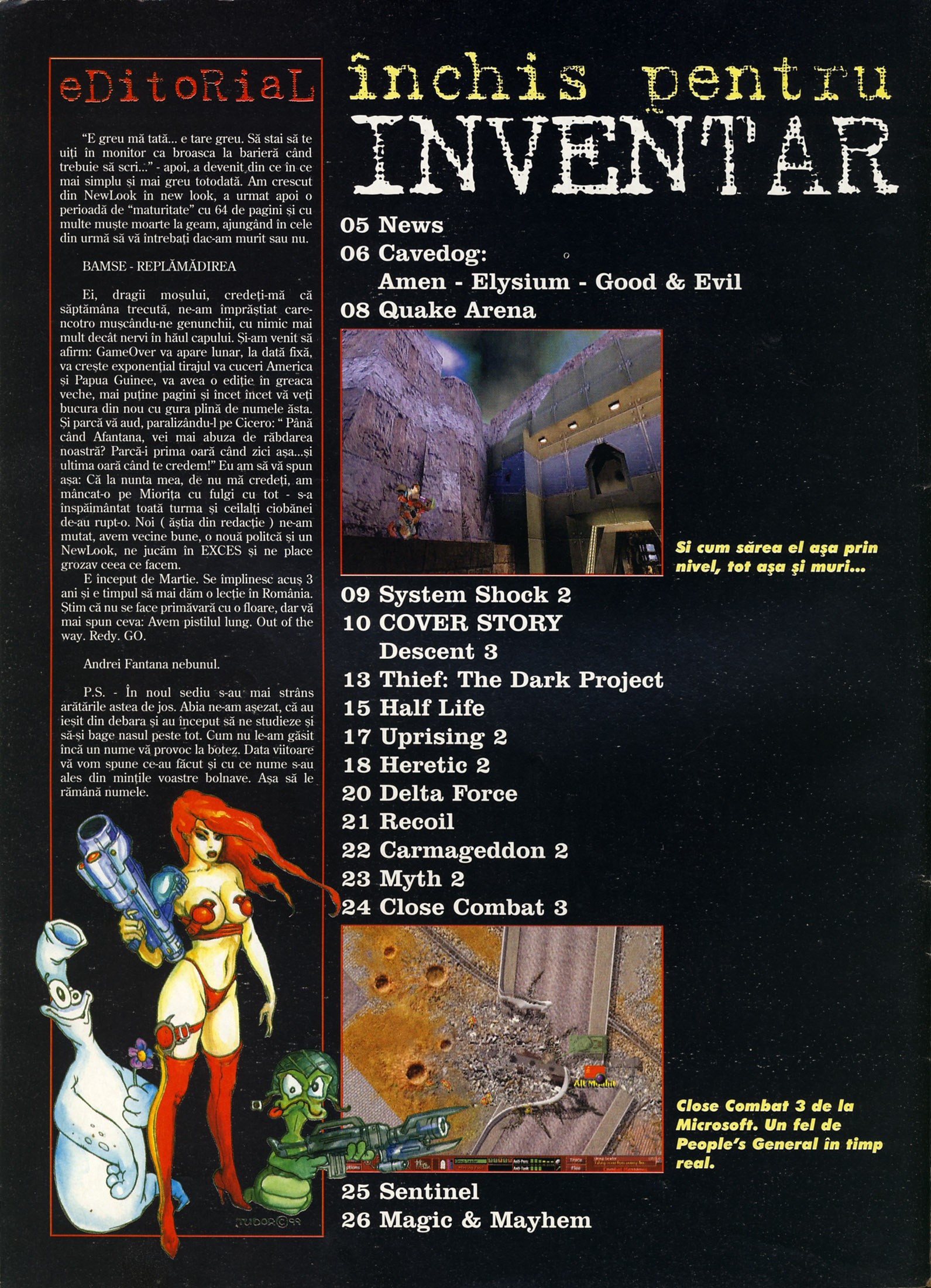 Numărul 13, pagina 4 — Edytoryal + Inventar (editorial + cuprins + caseta)