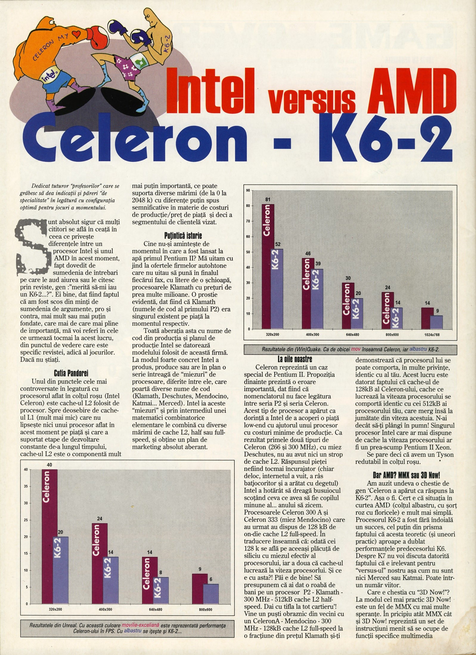 Numărul 13, pagina 48 — Intel versus AMD: Celeron - K6-2