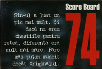 Score Board: 74