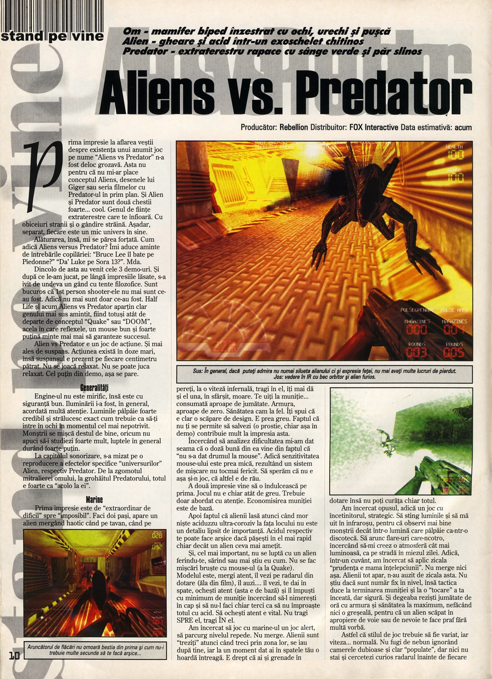 Numărul 14, pagina 12 — Aliens vs. Predator