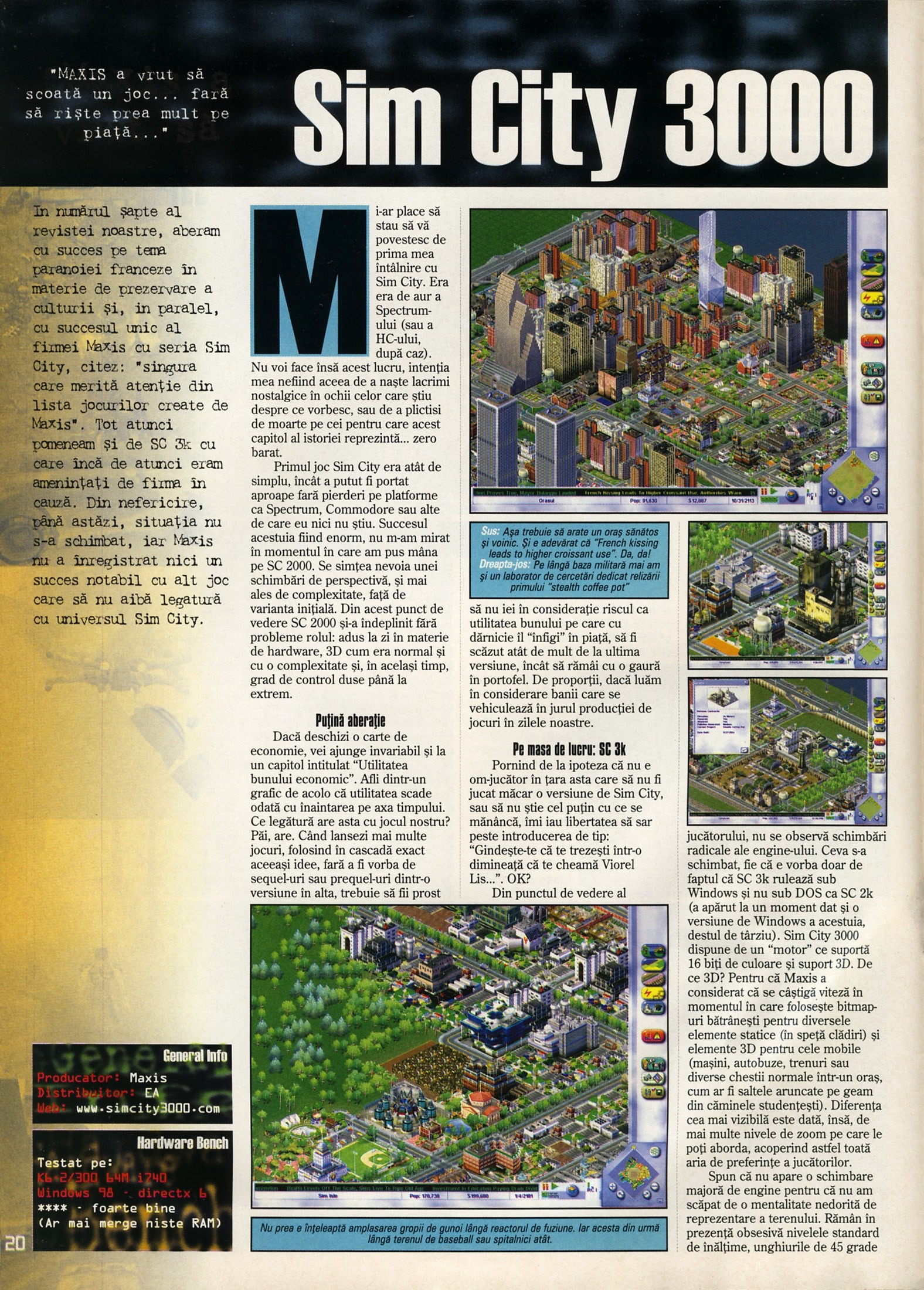 Numărul 14, pagina 22 — Sim City 3000