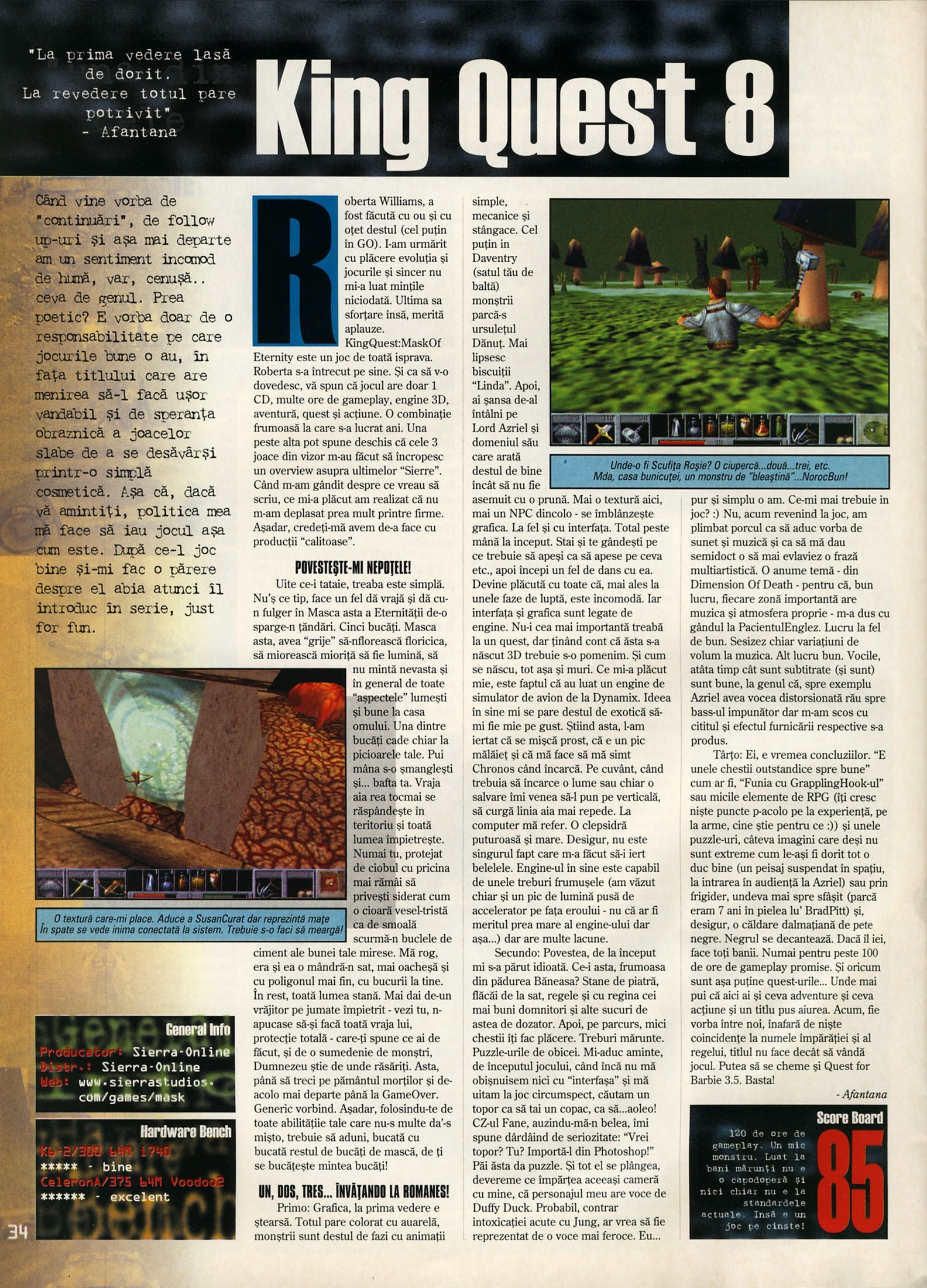 Numărul 14, pagina 36 — King Quest 8 (Mask of Eternity)