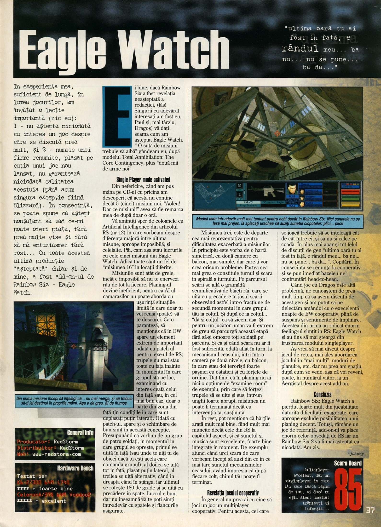 Numărul 14, pagina 39 — Rainbow Six: Eagle Watch