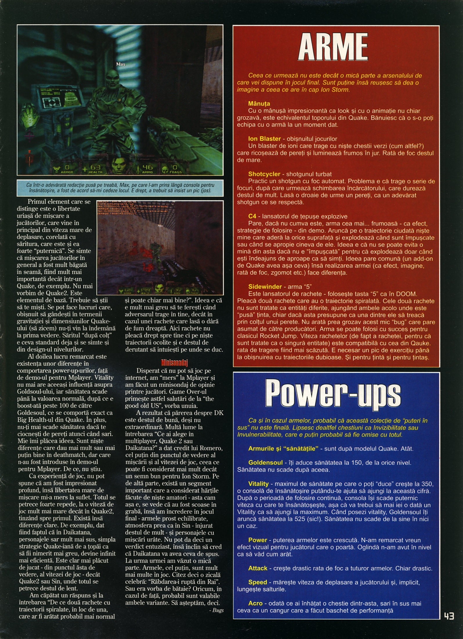 Numărul 14, pagina 45 — Daikatana Mplayer Demo