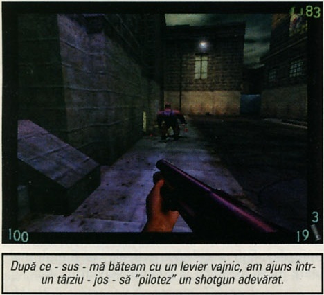 După ce - sus - mă băteam cu un levier vajnic, am ajuns într-un târziu - jos - să "pilotez" un shotgun adevărat.