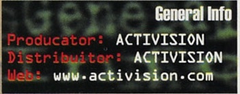 General Info: Producător: ACTIVISION · Distribuitor: ACTIVISION · Web: www.activision.com