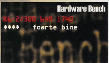 Hardware Bench: K6-2/300 64M i740 — **** - foarte bine