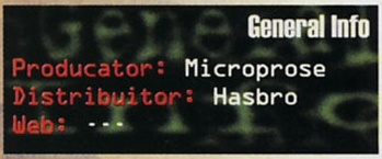 General Info: Producator: Microprose · Distribuitor: Hasbro · Web: ---
