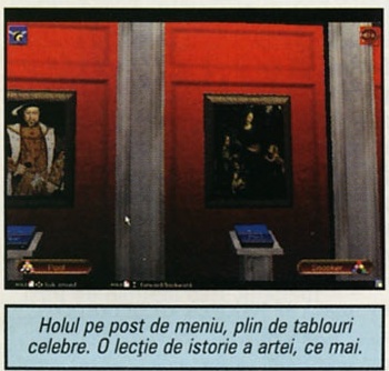 Holul pe post de meniu, plin de tablouri celebre. O lecție de istorie a artei, ce mai.