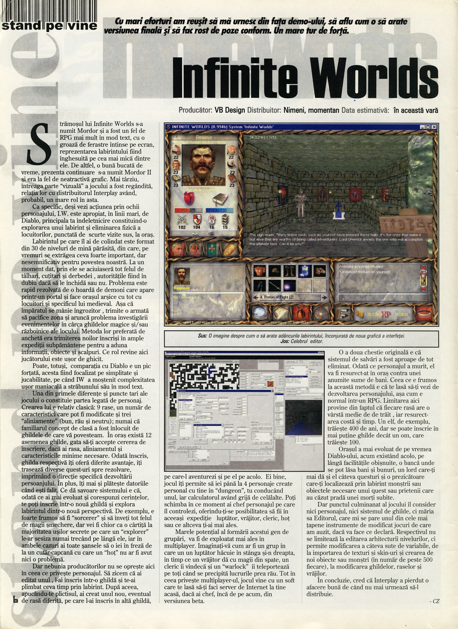 Numărul 5 (15), Mai 1999, pagina 8 — Infinite Worlds